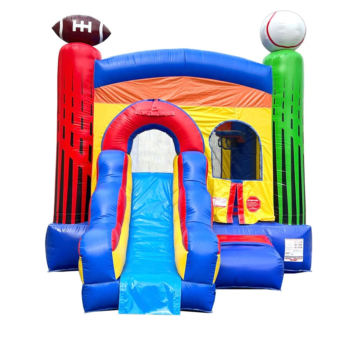 Combo bouncer w/ slide (wet/dry)