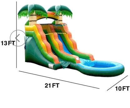 13ft Tropical Waterslide  Pool, Tropical Waterslide  Pool