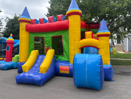 Giant Bounce House Castle w/ Slide combo 17ft x 16ft
