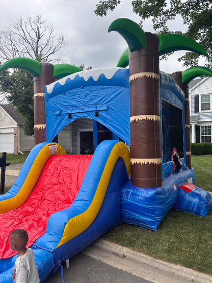 SHARK BOUNCE HOUSE w/ SLIDE COMBO 14ft x 26ft