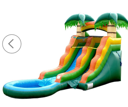 Tropical Waterslide w/ Pool, Tropical Waterslide  Pool
