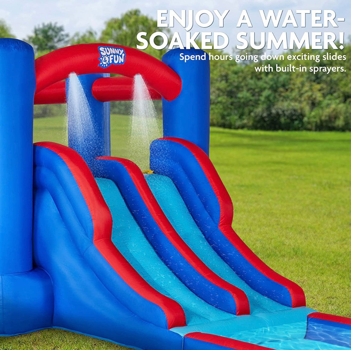Bouncer with Splash Pad 22ft x 8ft | Jump & Water Fun