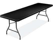 6ft Black Banquet Table | Seats 6-8 People for Events
