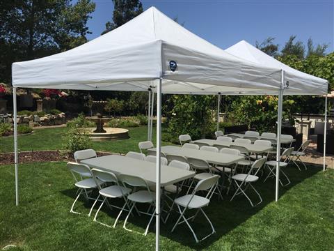Tent Bundle #3 | 10x10 Tent Package with Tables & Chairs