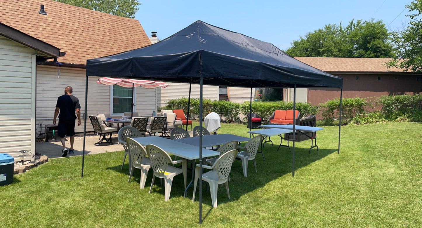 10x20 Black Canopy Tent | Durable & Spacious Shelter