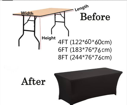 6ft Fitted Tablecloth | Sleek & Secure Event Cover