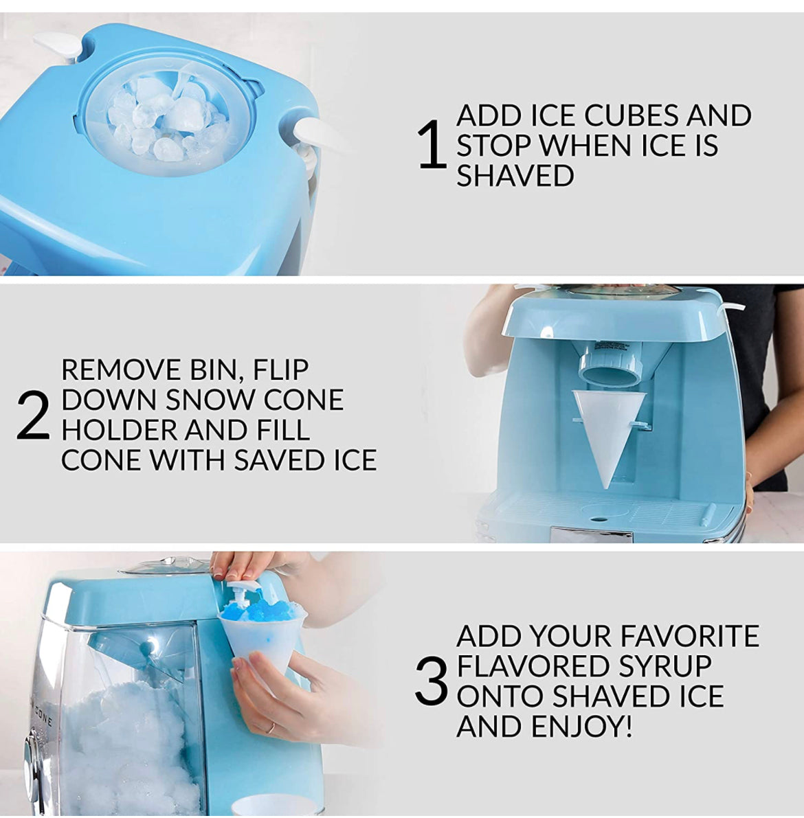 Snow Cone Maker | Easy & Fast Ice Shaving Machine